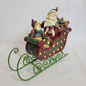 Christmas Winterland Collection Santa In Sleigh St. Nicholas Square 2009 10"x8"